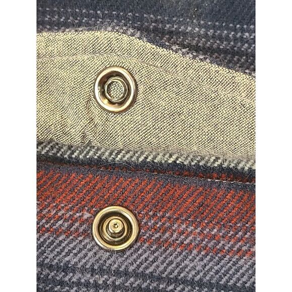 Toad&Co Shirt Mens Striped Flannel Mojac Dos Shirtjac Shacket Snap Front | M EUC - Picture 10 of 14
